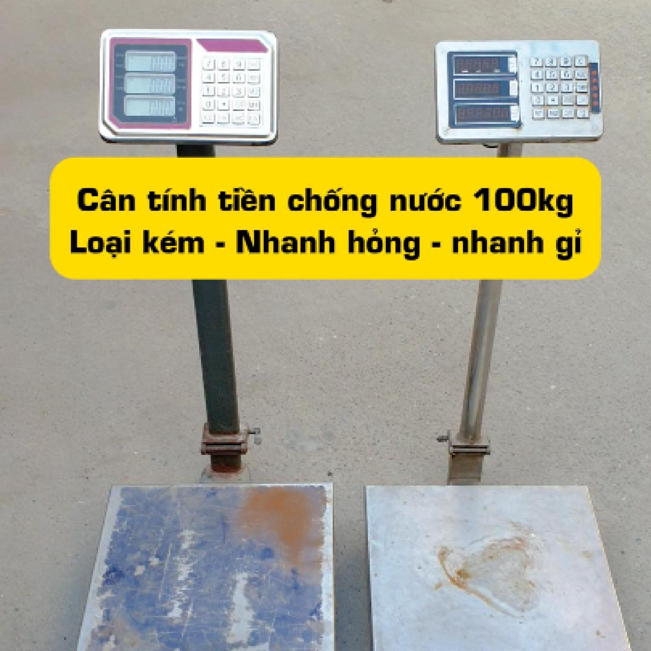 Cân tính tiền chống nước 100kg kém chất lượng: ''Tiền mất tật mang''
